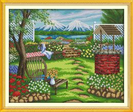 The beautiful house decor paintings , Handmade Cross Stitch Embroidery Needlework sets counted print on canvas DMC 14CT /11CT