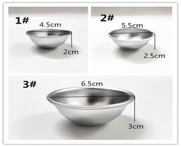 500pcs/lot 4.5cm 5.5cm 6.5cm 8cm 9cm 10cm 3D Aluminum Sphere Bath Bomb Cake Pan Tin Baking Pastry Ball Mold