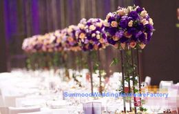 new style Event table now decoration silver metal flower stand /wedding hydrangea flower arrangement