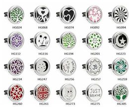 1PCS Family Tree Moon Round 30mm Alloy Car Diffuser Locket Vent Clip Aroma Perfume Magnetic Locket With 10p Free Oil Pads HG234-305