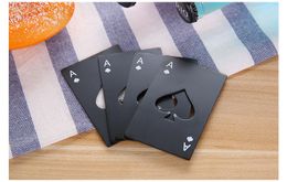 Black Beer Bottle Opener Poker Playing Card Spades A Bottle Opener Bar Tool Soda Cap Opener Kitchen Tools wen6097