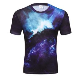 2018 Fashion T Shirt Men Space Galaxy Printed 3d T-shirt Street Wear Short Sleeve Casual Tees Plus Size