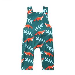 Baby Rompers 2018 Brand New Infant Toddler Clothing Fox Pattern Romper Jumpsuit Newborn Sleeveless Overalls Girls Boys One-pieces Clothes