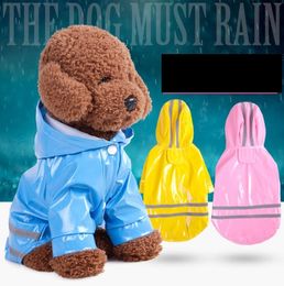 raincoat waterproof for dogs Hooded Pet Dog PU Reflection Raincoats Waterproof Clothe For Small Dogs Chihuahua Yorkie Dog Rain coat jackets