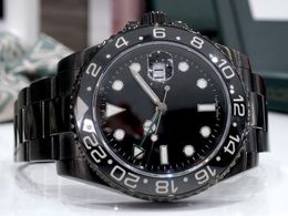 Luxury High Quality Watch Black GMT 40mm Ceramic Bezel 116710 in DLC PVD Asia 2813 Automatic Movement Mens Watches Watch