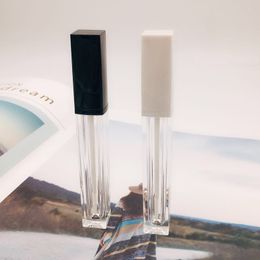 Square Lip Glaze Tube Empty Bottle DIY High Class New Pattern Lip Gloss Packing Container Black White Cap F321