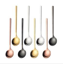304 Stainless Steel coffee Scoops Tea milk mixing Spoons With Long Handle kitchen bars tools Ice Cream Scoop dining Flatware