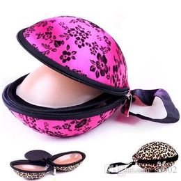 Round Eggshell Shape Storage Bag Colorful EVA Invisible Bra Box With Lifting Rope Design Organizer For Travel 4qx BB