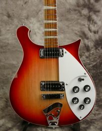 Rare RIC 620 6 Strings Cherry Sunbusrt Electric Guitar Gloss Varnish Fingerboard Triangle White Pearl Inlay,Toaster Pickups
