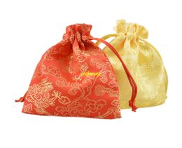 500pcs/lot 10*14cm Dragon style packageing Pouch Drawstring Bags Sacks Christmas Wedding Party gift bags Favors