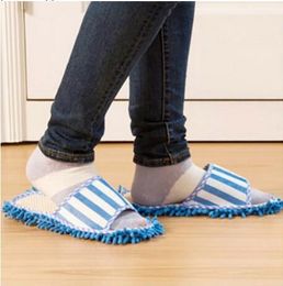Polyester Microfiber Solid Dust Cleaner Cleaning Mop Slipper House Bathroom Floor Shoes Cover Lazy Tool Home Supplies