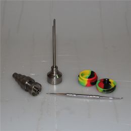 Bong hand Tools Set 10/14/18mm Domeless Gr2 Titanium Nail Carb Cap Dabber dab rig Glass Bong Smoking Water Pipes
