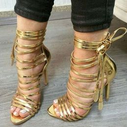 gold gladiator high heels