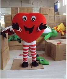 2018 High quality hot red adult mascot clothing adult size Mascot Costume Halloween props love role play clothing free delivery