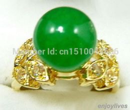 FREE SHIPPING >>>Green STONE Crystal Butterfly Ring Size: 6.7.8.9