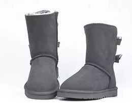 2022 New Fashion classic bow winter boots real leather Bailey Bowknot women's bailey bow snow boots shoes boot
