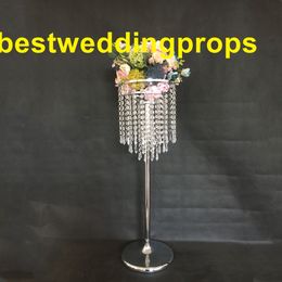 NEw style Tall Crystal Wedding Centerpiece Acrylic Flower Stand Centre Table Event Marriage Decoration best0321