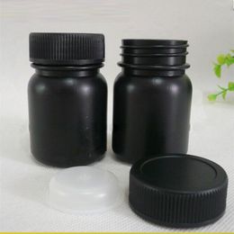 50ml 100ml Dark Black Colour HDPE Bottle, Plastic Bottle, Pill Bottle with scew cap and inner cap fast shipping F1441