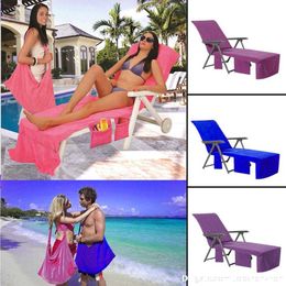 New Microfiber Sunbath 210x73cm Lounger Mate Beach Towel Microfiber Double Layers Sunbath Lounger Bed Holiday Garden Beach Chair Cover Towel