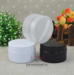 100g Clear Frosted/white/black PET jar with lid+shim+spoon.Storage Box 100ml Plastic Box Container Packaging Container
