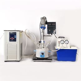 ZOIBKD Lab Supplies 5L Glass Reactor for a Variety Of Process Operations Dissolution Solids Product Floor Type Stainless-steel