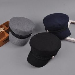 Autumn octagonal hats for women flat military baseball cap ladies solid newsboy caps women casual berets hat gorra military