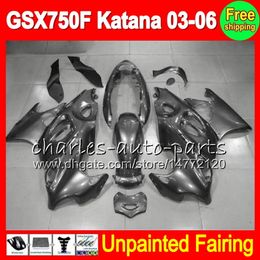 fairing kits for suzuki katana UK - 8Gifts Unpainted Full Fairing Kit For SUZUKI GSX750F Katana 03-06 GSX 750F GSXF750 03 04 05 06 2003 2004 2005 2006 Fairings Bodywork Body