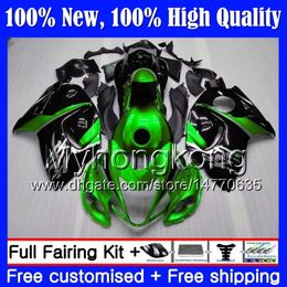 Body For SUZUKI Hayabusa Green black GSXR1300 2008 2009 2010 2011 19MY88 GSXR 1300 08 09 10 11 GSX R1300 12 13 14 15 Fairing Bodywork