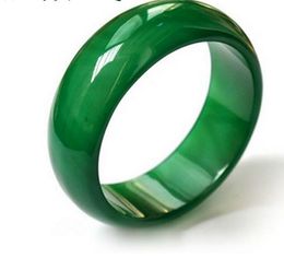 Natural agate jade ring Thumb index finger size crystal ring finger Men and women fashion jade ring