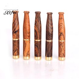 Green Sandalwood solid wood cigarette mouth, Qi Nan pull rod, double filter cigarette holder, environmental protection cycle