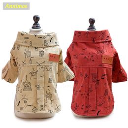 2018 Fashion Pet Clothes Raffiti Writing Printed Dog T-Shirt Summer Spring Coat Jacket for Puppy Costume Chihuahua Yorkie Small Doggie