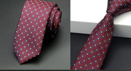 6cm Mens Ties New Man Fashion Dot Neckties Corbatas Gravata Jacquard Slim Tie Business Green Tie For Men2628