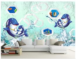 papel de parede Seamless large-scale mural 3D Custom Photo mural Wallpaper Fresh children's room background wall 3D kids room Decoration