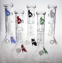 New mix color label hitman glass bong colorful water pipe oil rig 18.8mm New glass water pipes bongs