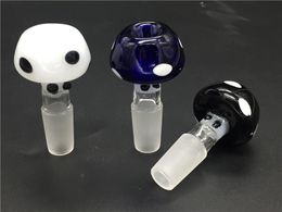 Unique Design Colorful Mushroom Style Glass Bong Bowls 14mm 18mm male mushroom bowls Oil Rig glass water pipes bowls