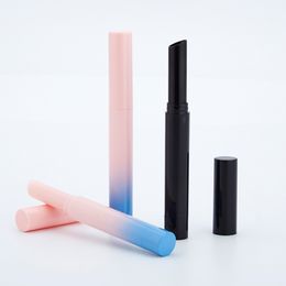 Gradient Empty Lipstick Tube Black Elegant Lip Balm Subpackage DIY Lipstick Oblique Edge Container 8.1MM F1327