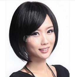 FIXSF812 pretty short black new style straight health Hair wig Wigs for women