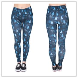 DHL FREE!! 10pcs/lot Christmas Tree Leggings 3D Printing Legging Stretchy Trousers Casual Slim Capri Leggings Women Yoga Work out pants