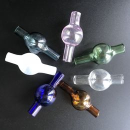 Beracky Glass Ball Carb Cap Smoking Accessories Bubble Round Ball Dome For Water Pipes With OD 19mm Colourful Universal DCC09