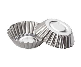 MINI Disposable Flower Style Aluminium Foil Cupcake Muffin Cups Egg Tart Cup Egg Tart Mould Baking Cooking Moulds SN719