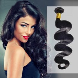 YUNTIAN 100g 1pcs Brazilian Body Wave 8-28 inch Human Hair Bundles Double Weft Non-Remy Hair Weave Bundles