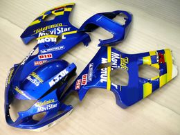 ABS fairing kit for SUZUKI GSXR600 GSXR750 2004 2005 K4 GSXR 600 750 04 05 black blue yellow grade fairings set OP99