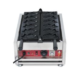 BEIJAMEI Commercial Use Nonstick 110v 220v Electric 6pcs/time Fish Shaped Taiyaki Machine Korean Taiyiaki Maker Price