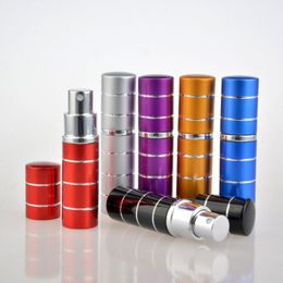 7 Colours 10ml 5ML Mini Colourful Line Travel Portable Spray Perfume Bottles Refillable Empty Atomiser LX2973