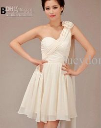 Custom Made Style B New Cheap Elegant Special Halter Knee Length Bridesmaid Dresses /Wedding Party Dresses