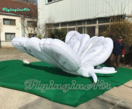 Hanging Inflatable White Butterfly Concert Background Cartoon Animal Mascot Model Air Blow Up Butterfly Balloon For Party Decoration