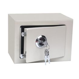 Mini Solid Steel Key Operated Money Cash Jewellery Deposit Security Safe Box for home office house