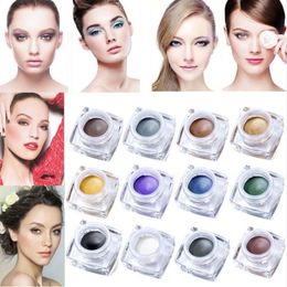 50pcs/lot DHL IMAGIC 12 Colours Eyeshadow Cream Waterproof Long Lasting Shimmer Glow glitter eyeshadow Make Up