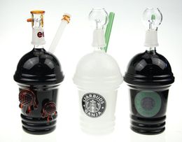 hot new starbucks glass bong Starbuck Cup water pipe Cheech smoking pipe oil rig dome and nail glass bubbler hookah