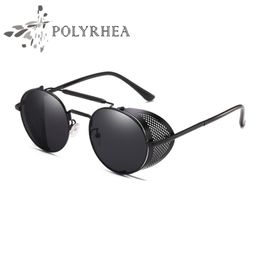 2021 High Quality Round Sunglasses Vintage Retro Mirror Sun Glasses Gold And Black Women Top With Box